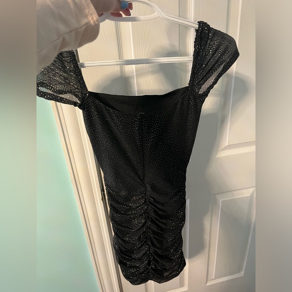 Lucy in the sky black bodycon dress size xs worn once brand new condition - Picture 2 of 3